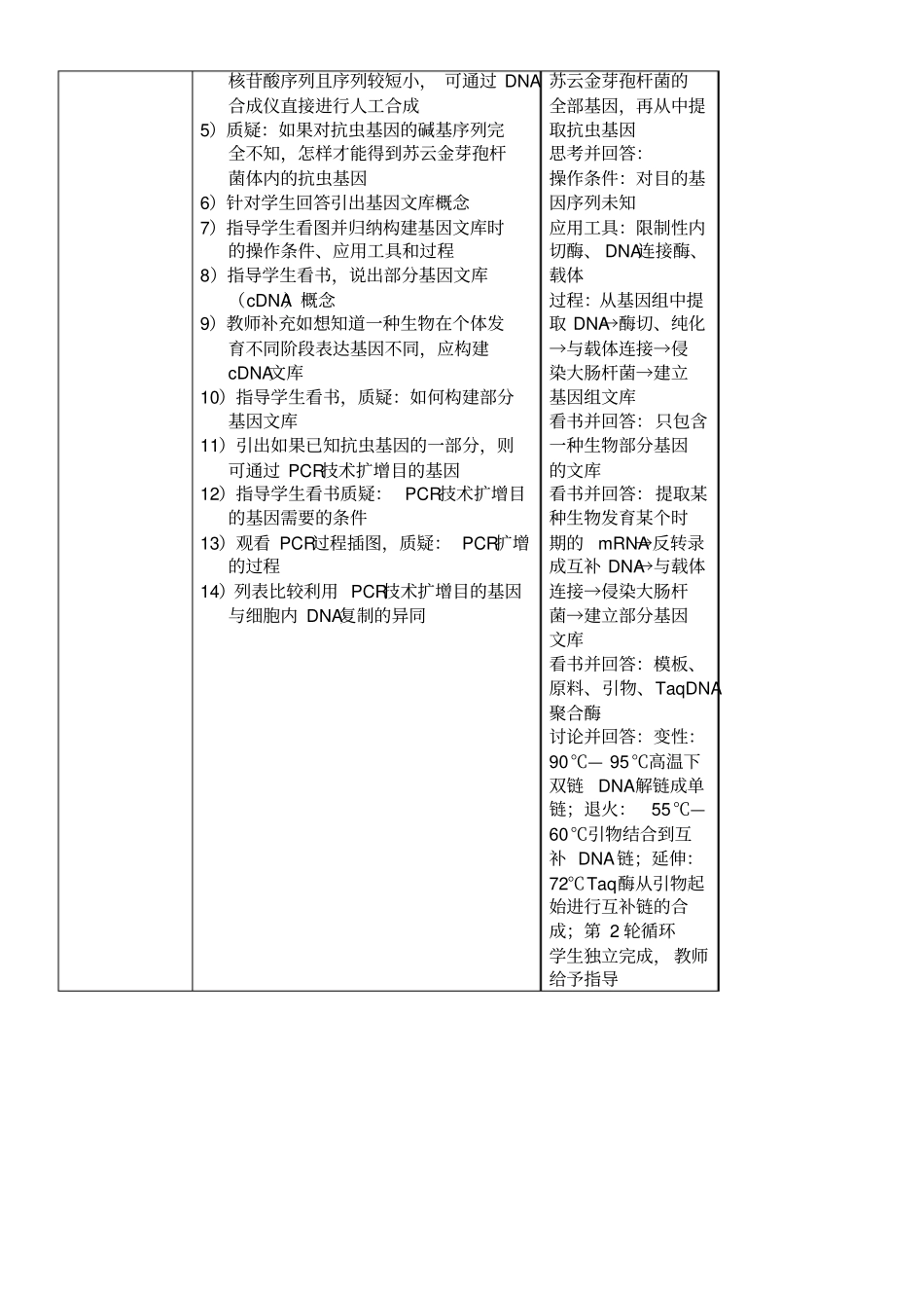 基因工程的基本操作程序教学设计_第2页
