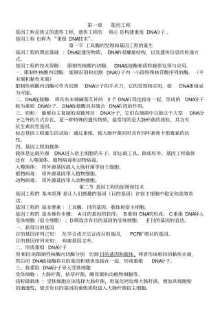 基因工程生物知识点