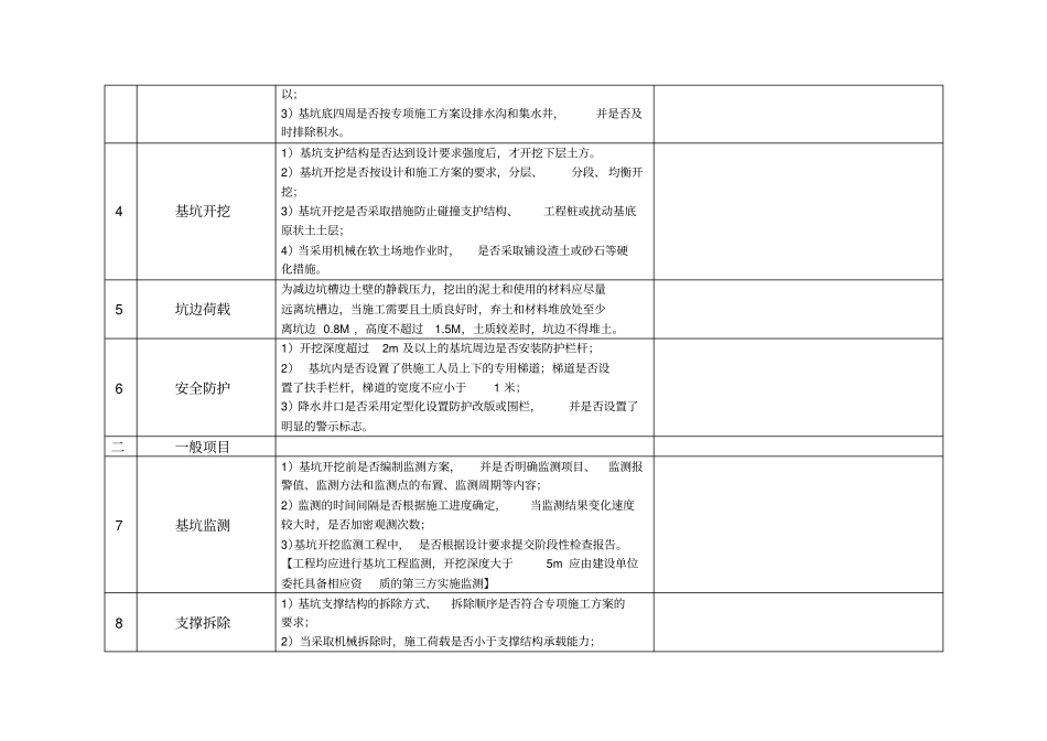 基坑工程检查内容表格_第2页