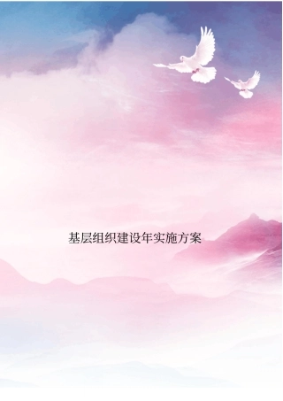 基层组织建设年实施方案精编