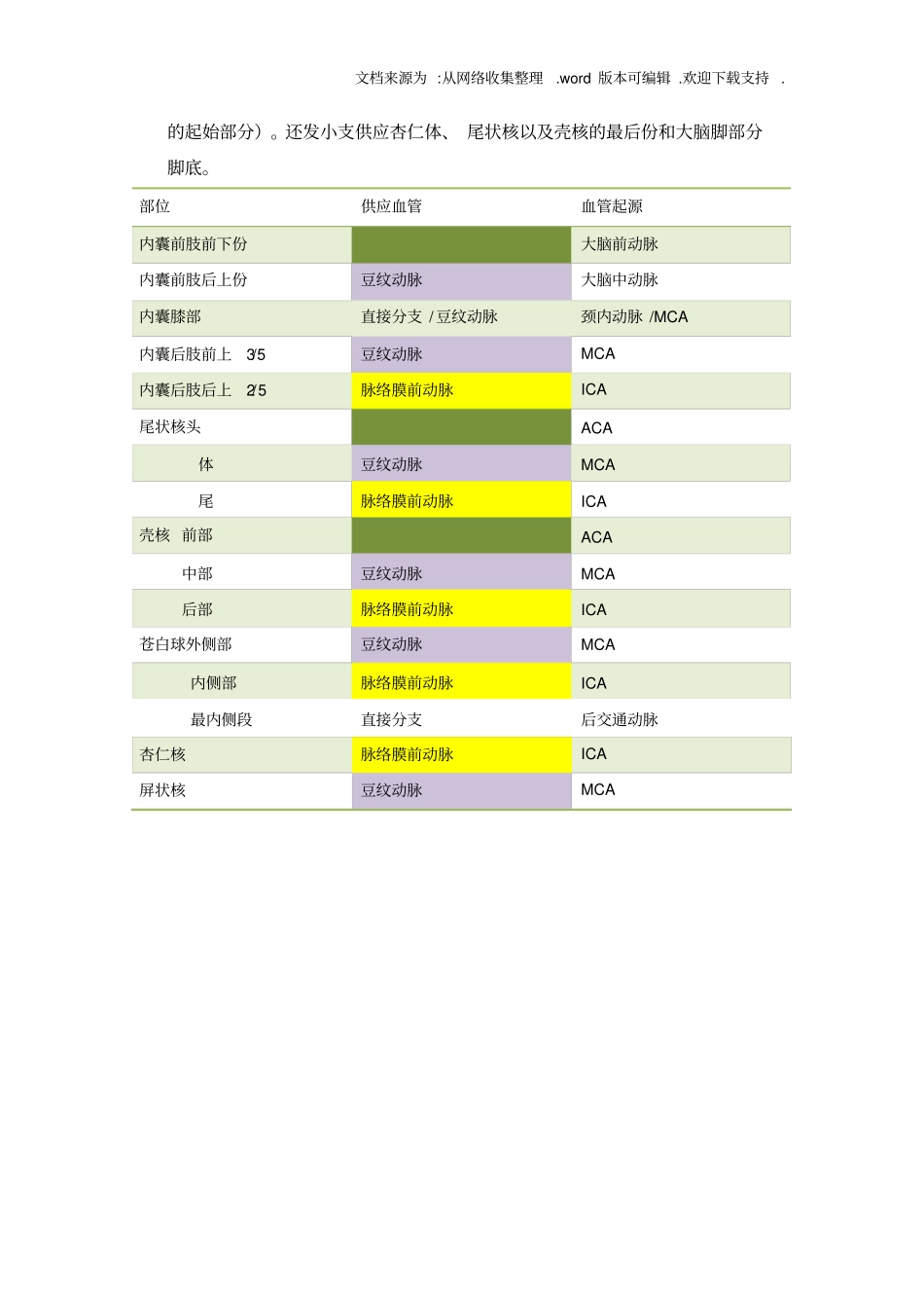 基底节区的解剖结构及血流供应_第2页