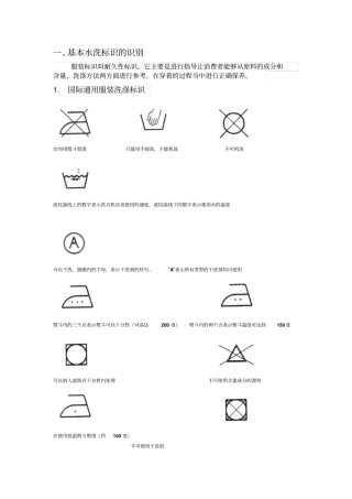 基本水洗标识的识别汇总