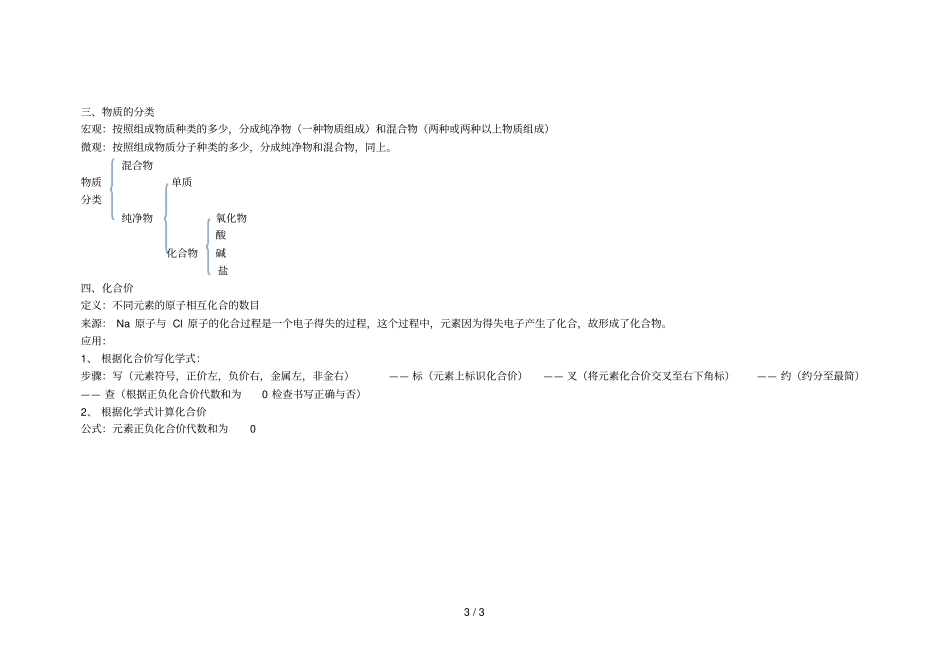 基本理论基本概念物质变化和性质物质分类微观粒子_第3页