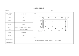 基础定位放线记录
