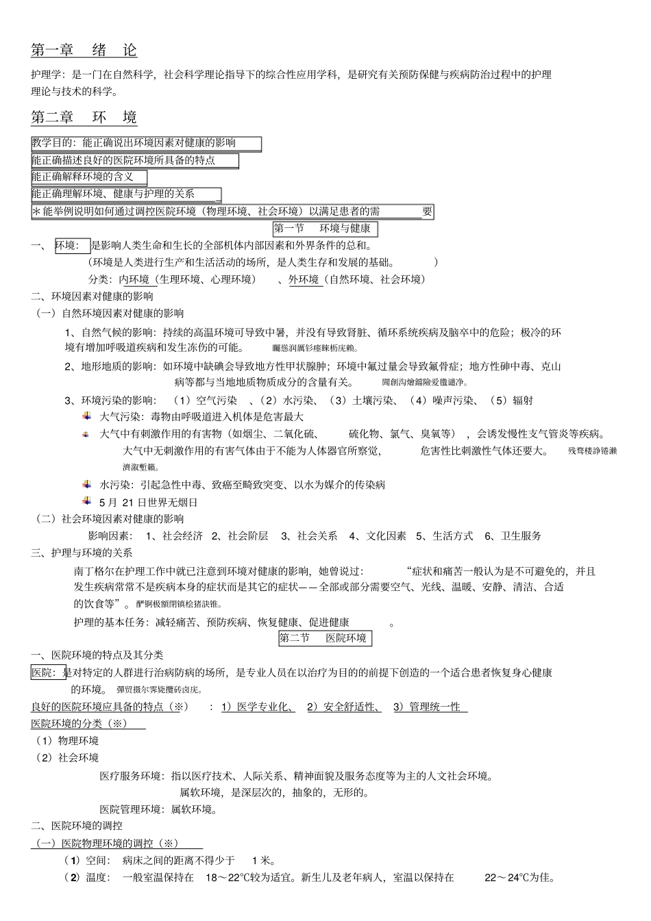 基础护理学知识点作业总结_第1页