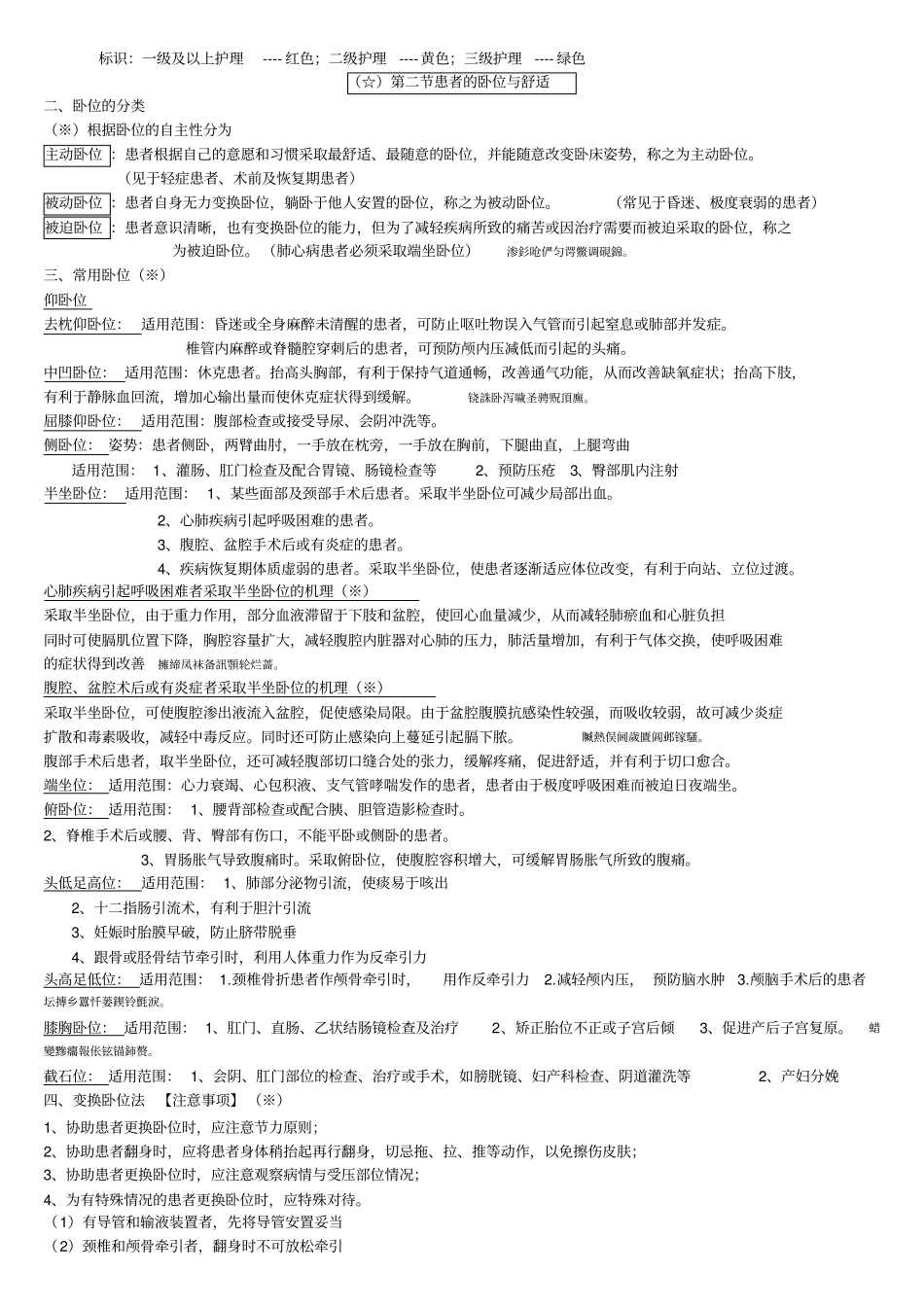 基础护理学知识点作业总结_第3页