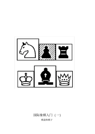 基础教程国际象棋入门学习