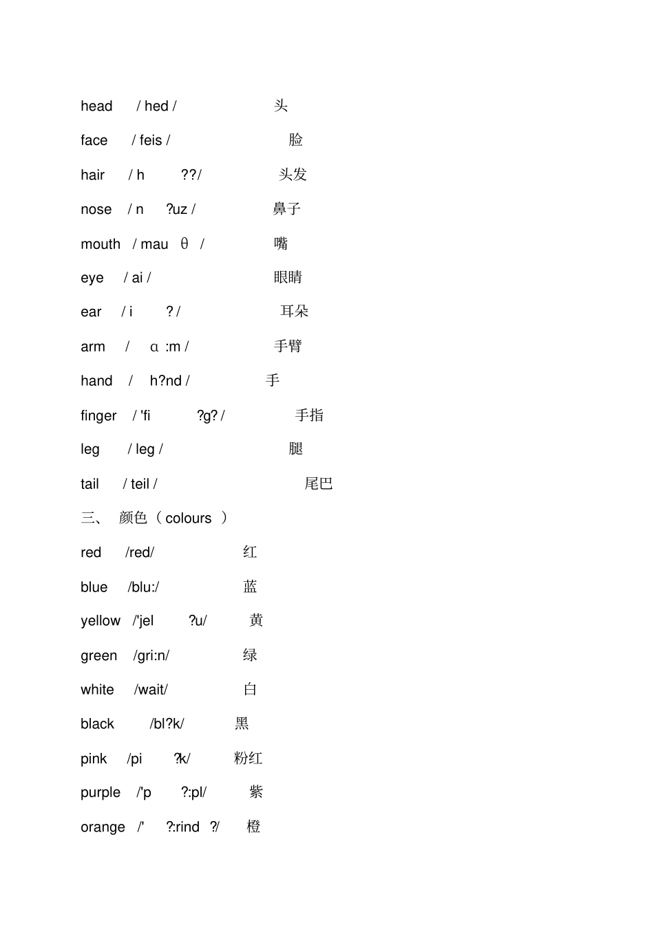 基础英语单词分类大全_第2页