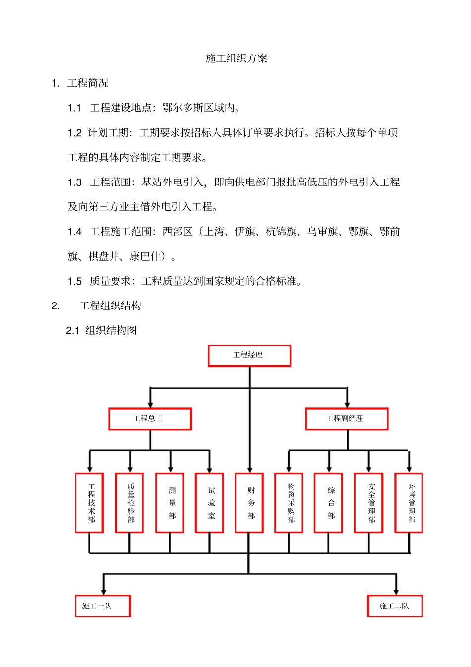 基站外电引入工程施工组织设计方案_第2页