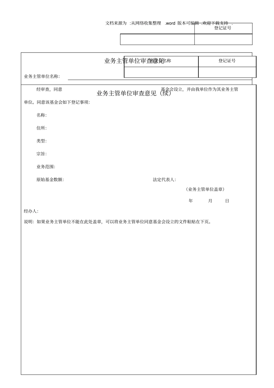 基金会设立申请书范本_第2页