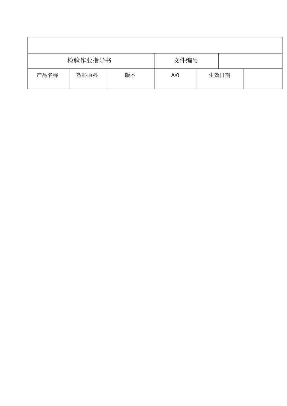 塑料原料检验标准_第1页