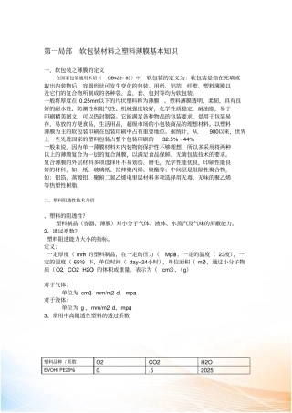 塑料薄膜基本知识