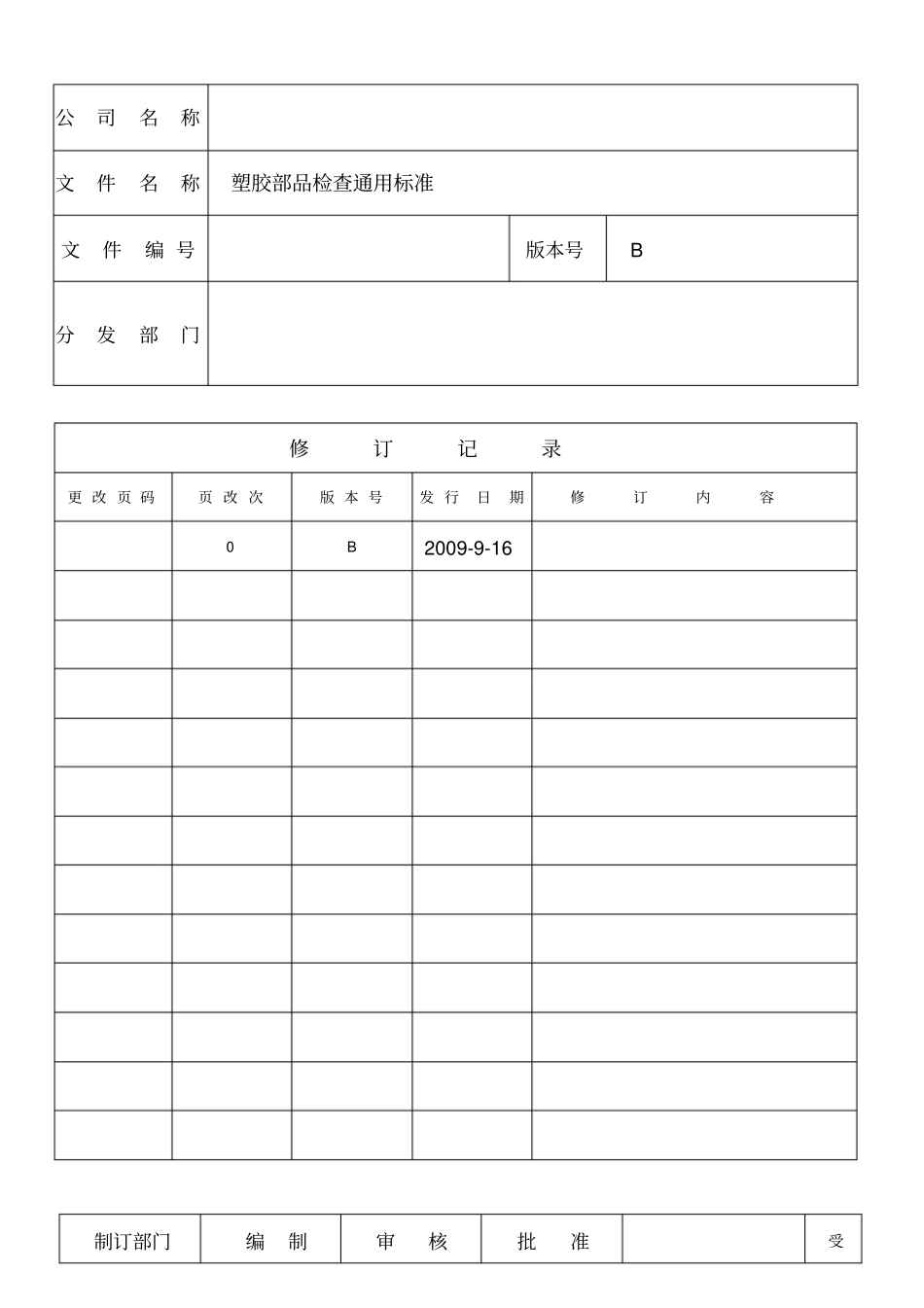 塑胶件通用检查标准概述_第1页