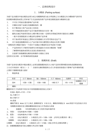 塑胶模具设计