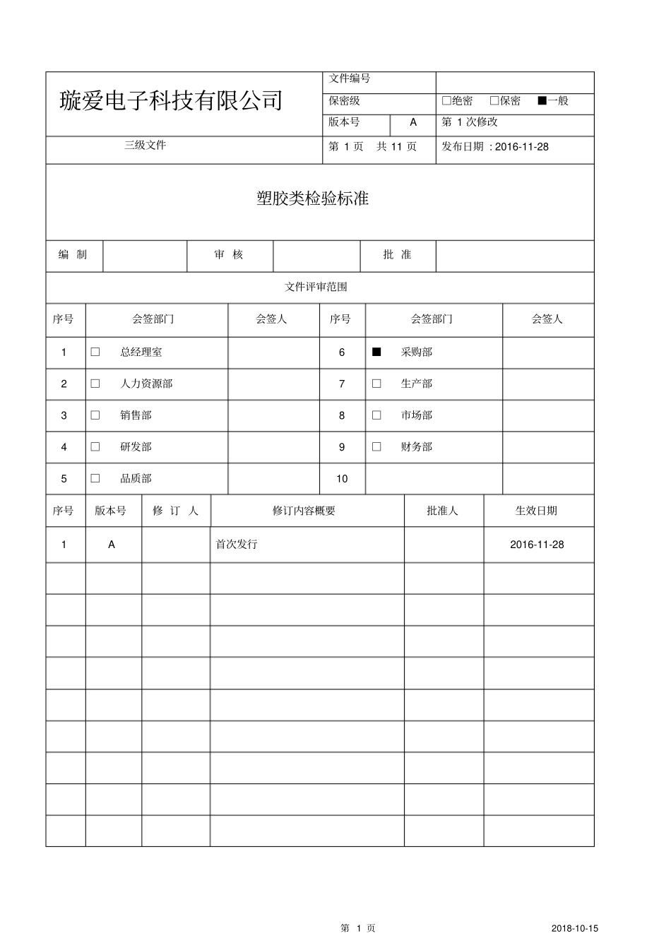 塑胶类检验标准汇总_第1页