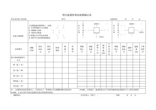 塔吊垂直度测量记录表