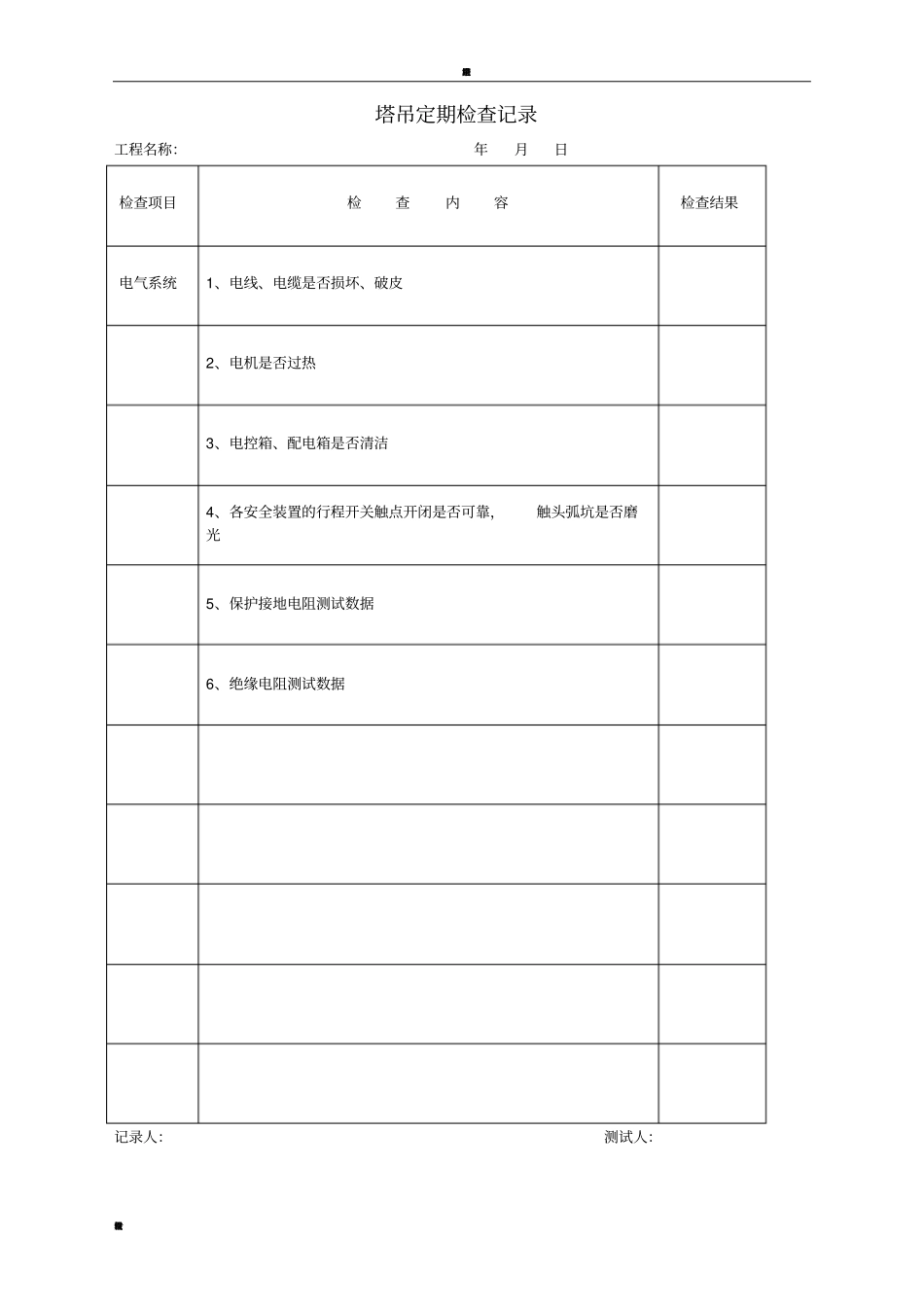 塔吊定期检查及维修保养记录_第3页