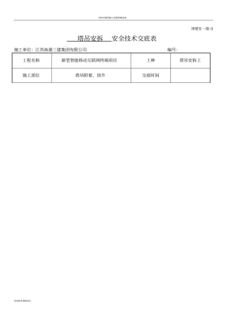 塔吊鼎盛、扶墙安全技术交底