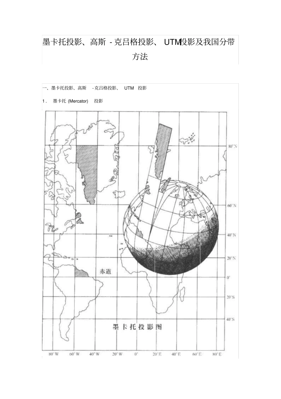 墨卡托投影资料_第1页