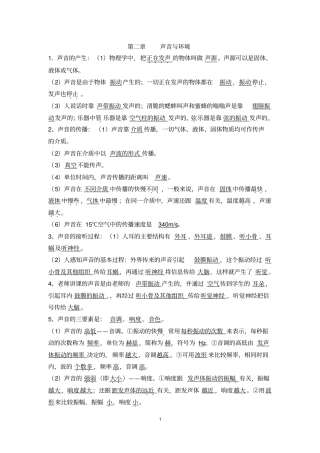声音与环境知识点总结