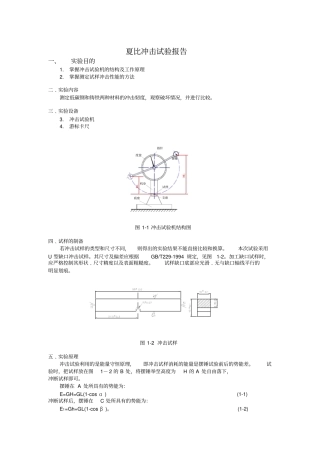 夏比冲击试验报告
