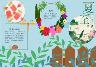 夏至节气手抄报模板