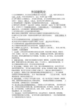 外国建筑史复习试题及答案推荐文档