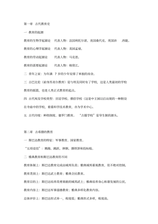外国教育史期末考试复习重点
