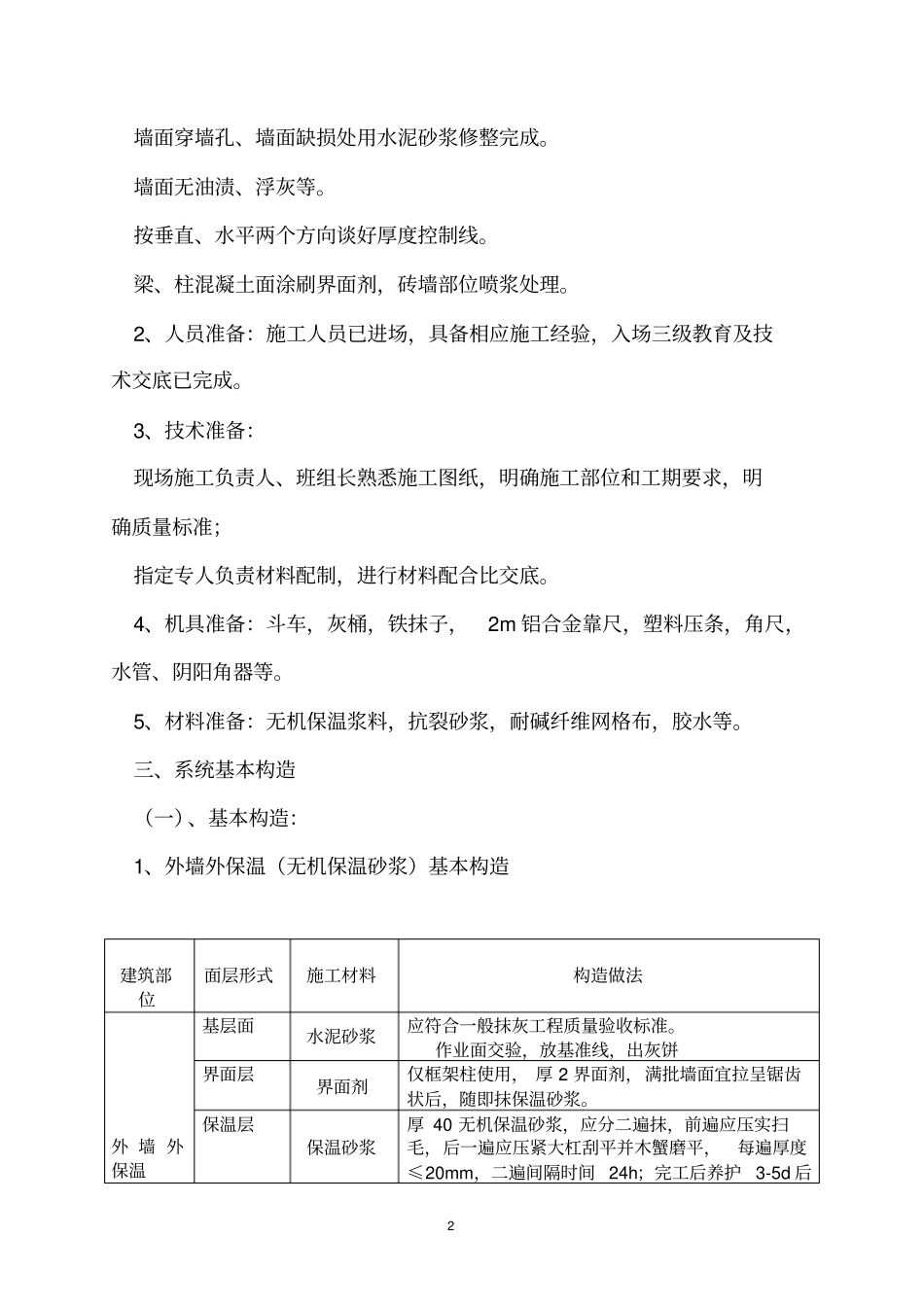 外墙无机保温砂浆保温专项施工方案_第2页