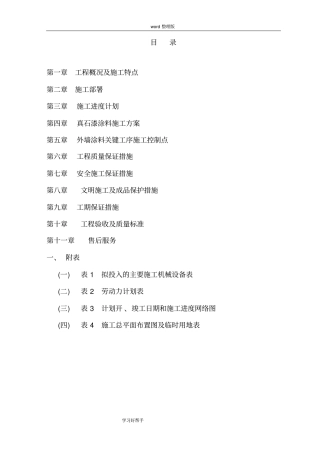 外墙涂料施工组织方案设计