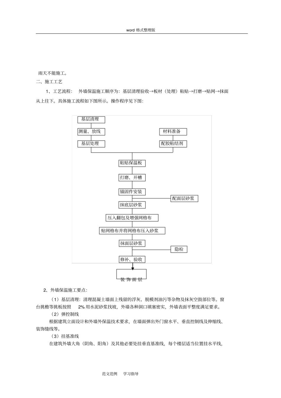 外墙聚苯板保温施工技术交底记录_第2页