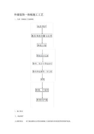 外墙装饰一体板施工工艺