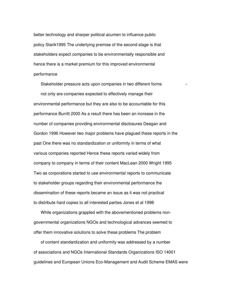 外文翻译--国际跨国公司的环境报告：网站披露基础上的内容分析_第3页