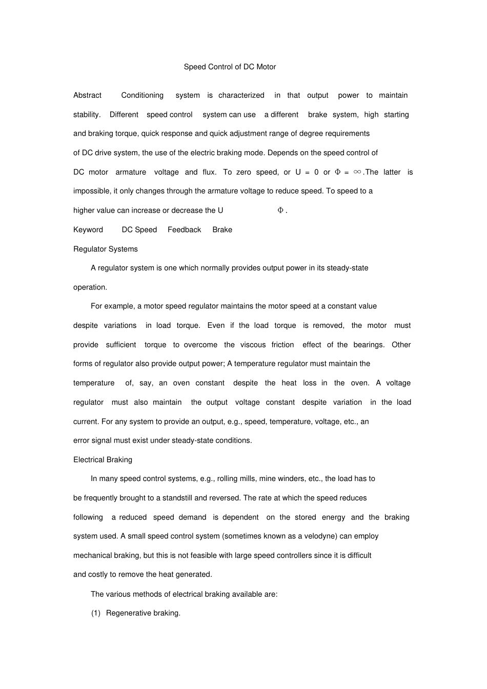 外文翻译--直流电动机调速控制_第1页