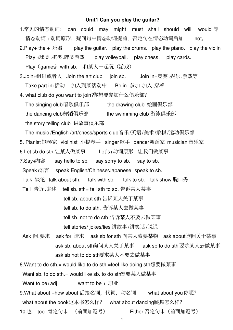 外研版七年级下英语知识点祥解_第1页