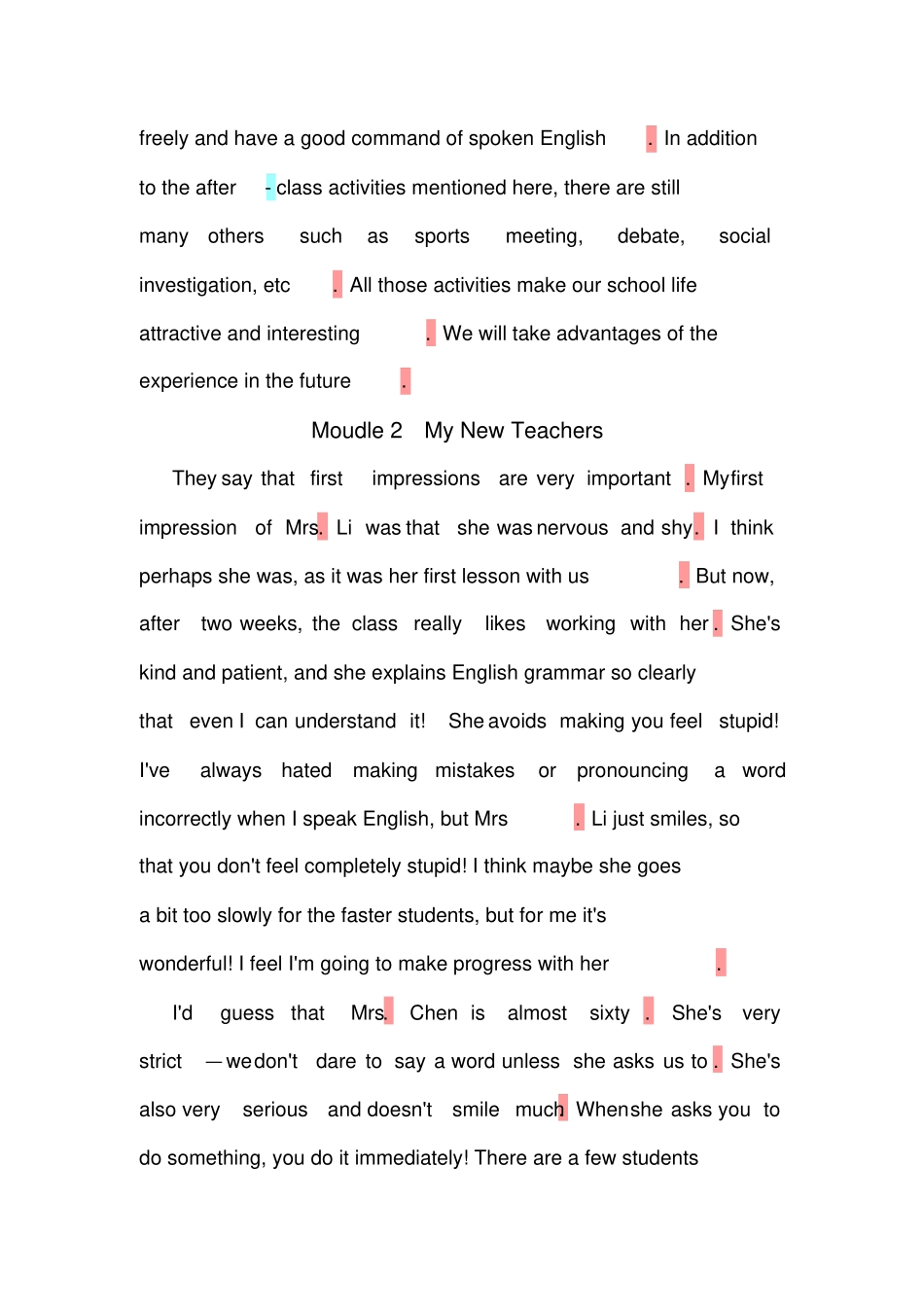 外研版高中英语必修一课文_第3页