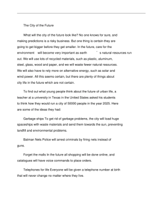 外研英语必修四课文原文精