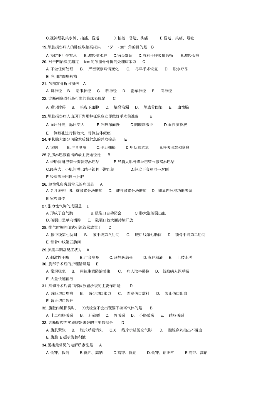 外科护理学复习题1讲义_第2页