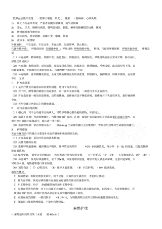 外科护理学重点整理版