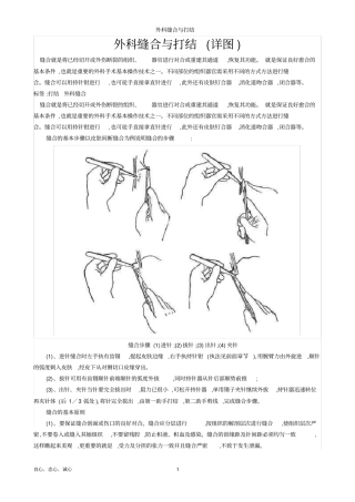 外科缝合与打结