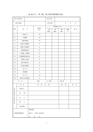 外观质量评定表资料