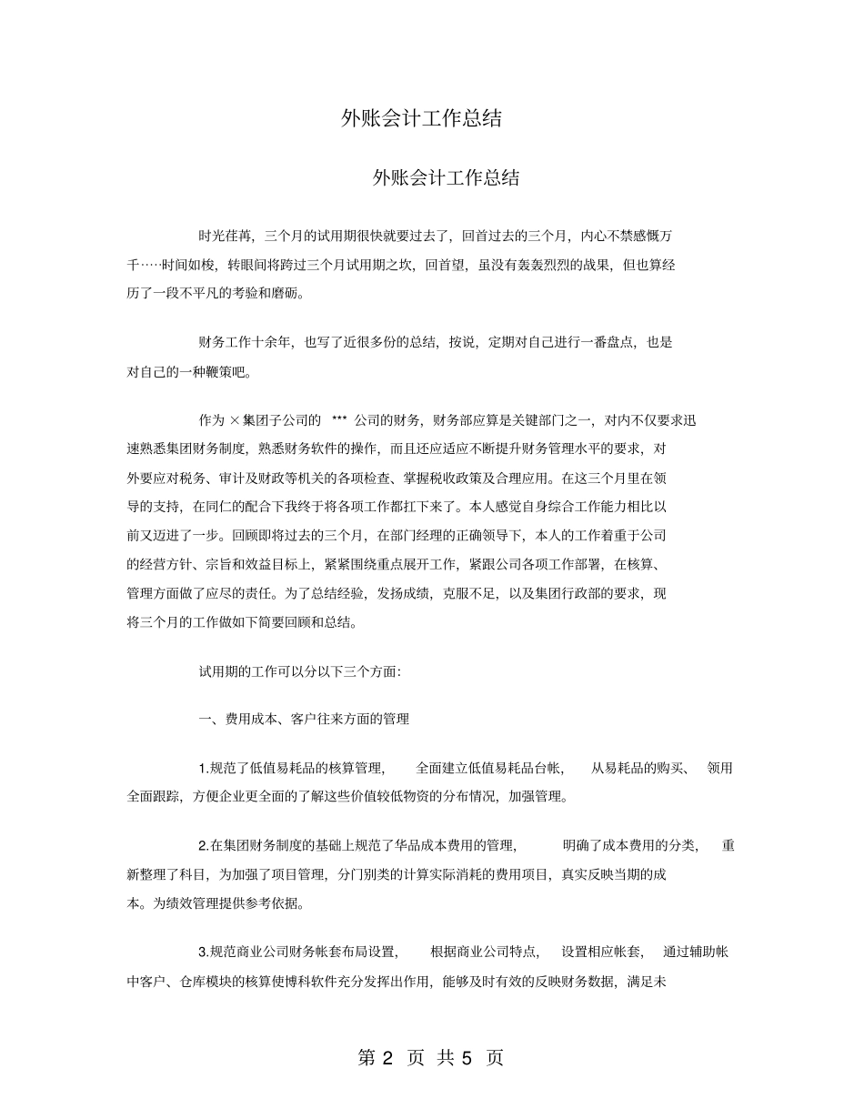 外账会计工作总结_第2页