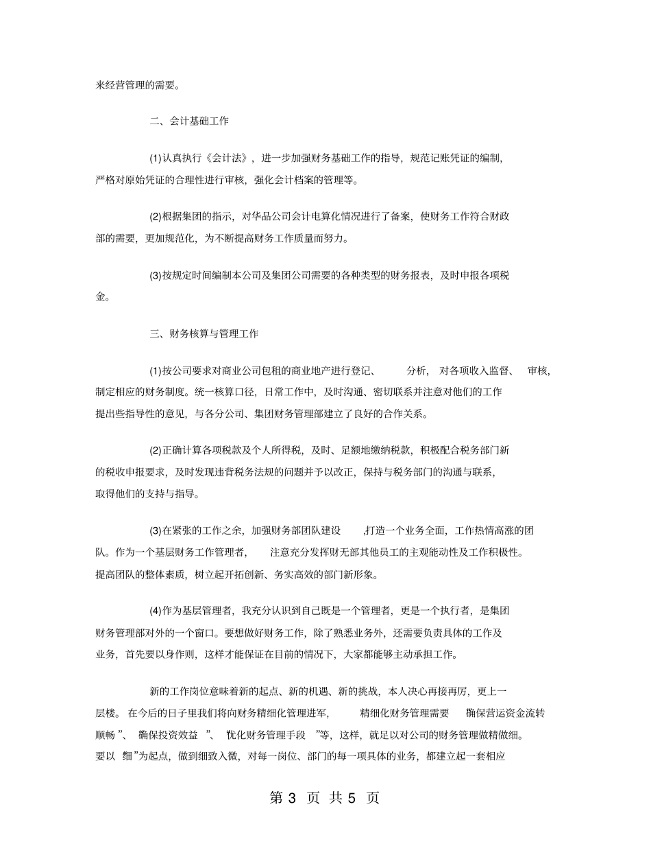 外账会计工作总结_第3页