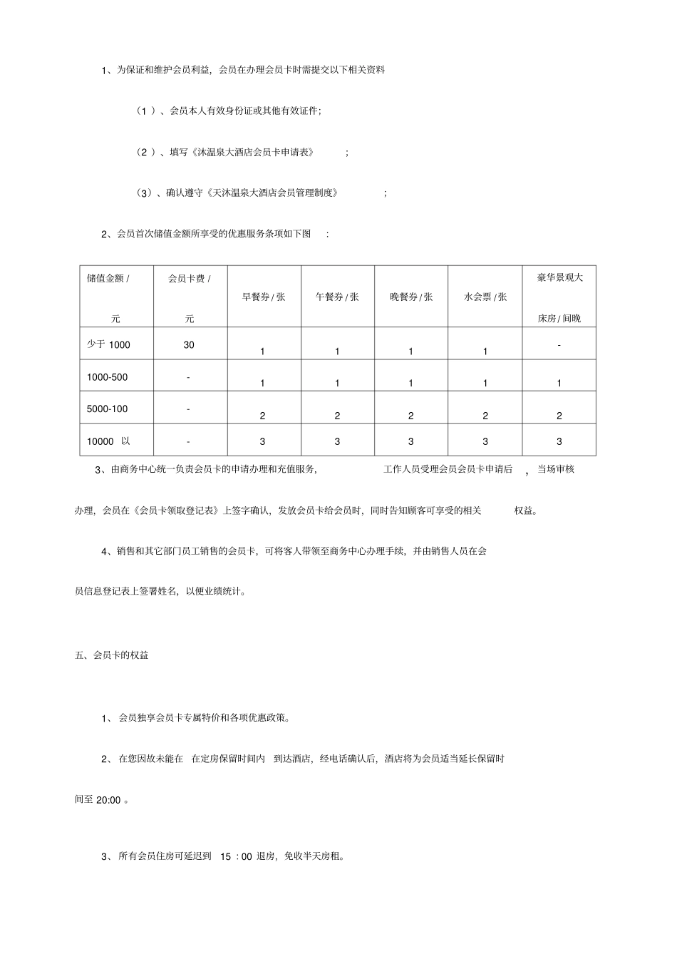 天沐温泉大酒店会员管理制度_第3页