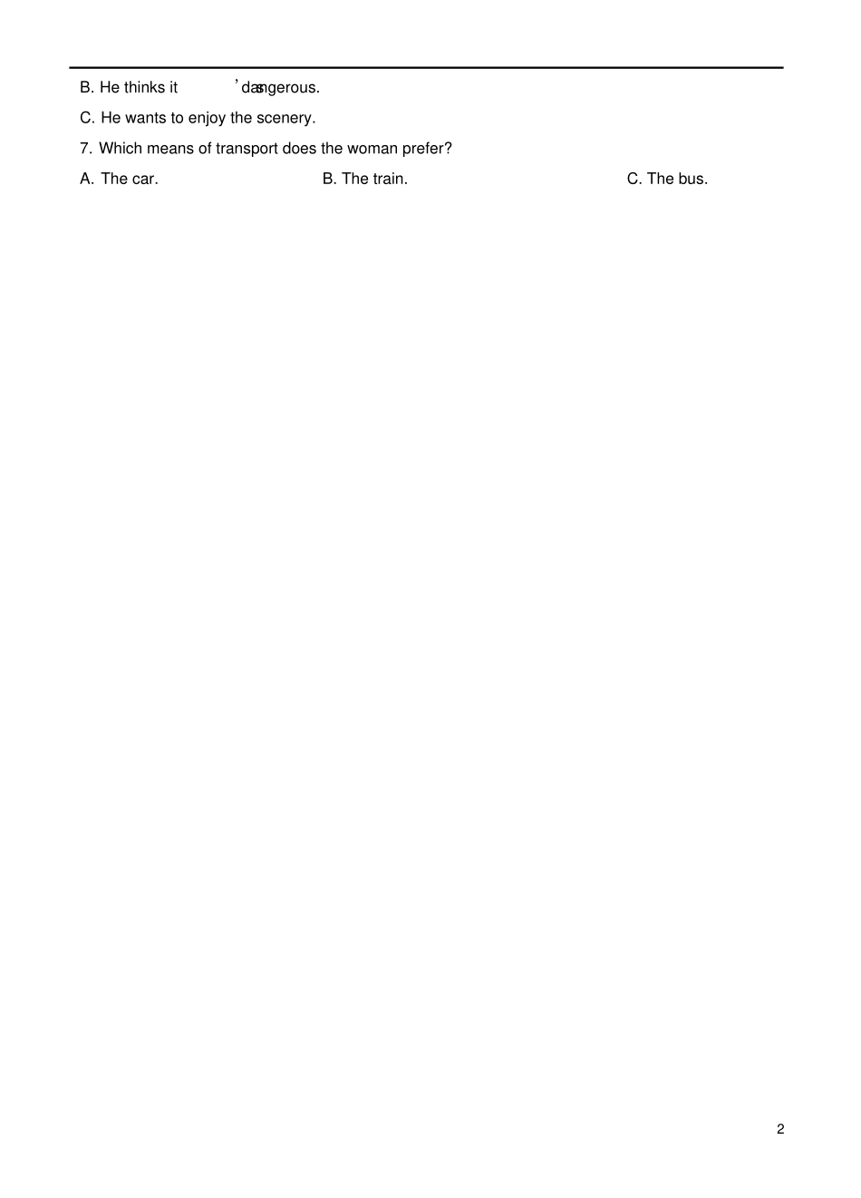 天津2012017学年高二英语下学期期中试题_第2页