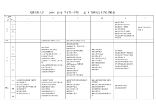 天津医科阿雪非学历研究生课程表