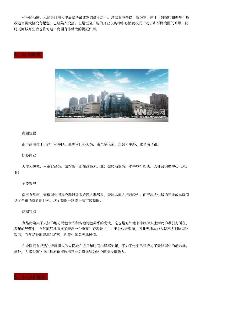 天津商圈分布介绍汇总_第3页