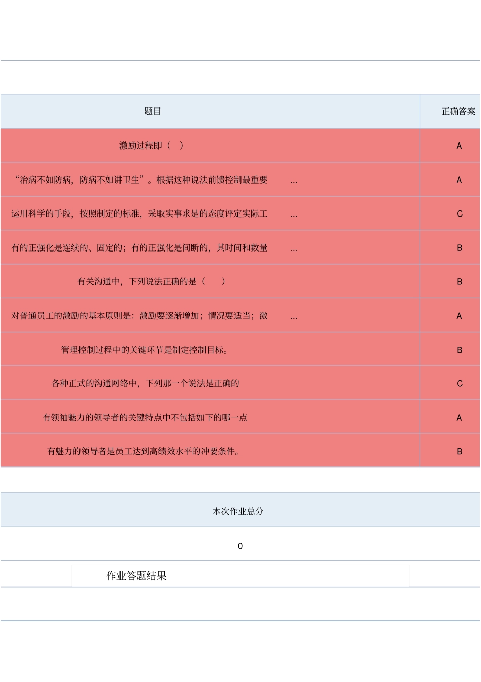 天津大学在线作业做题答案管理学第四次作业--_第3页