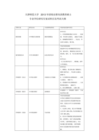 天津师范大学在职研究生