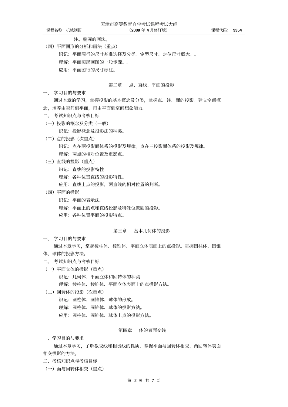 天津高等教育自学考试大纲_第2页
